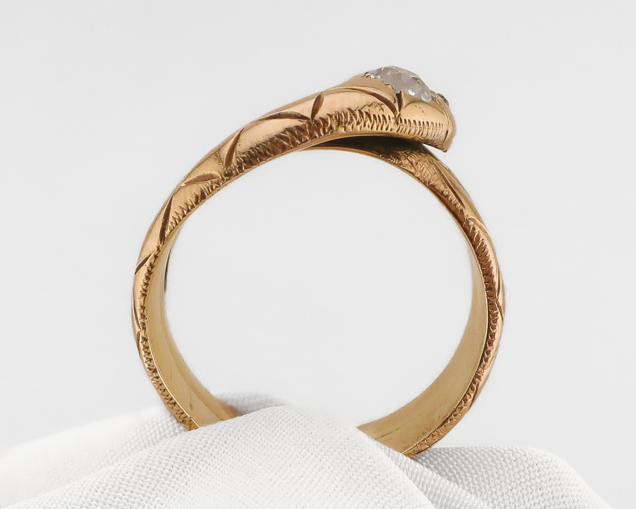 Victorian Diamond Snake Ring
