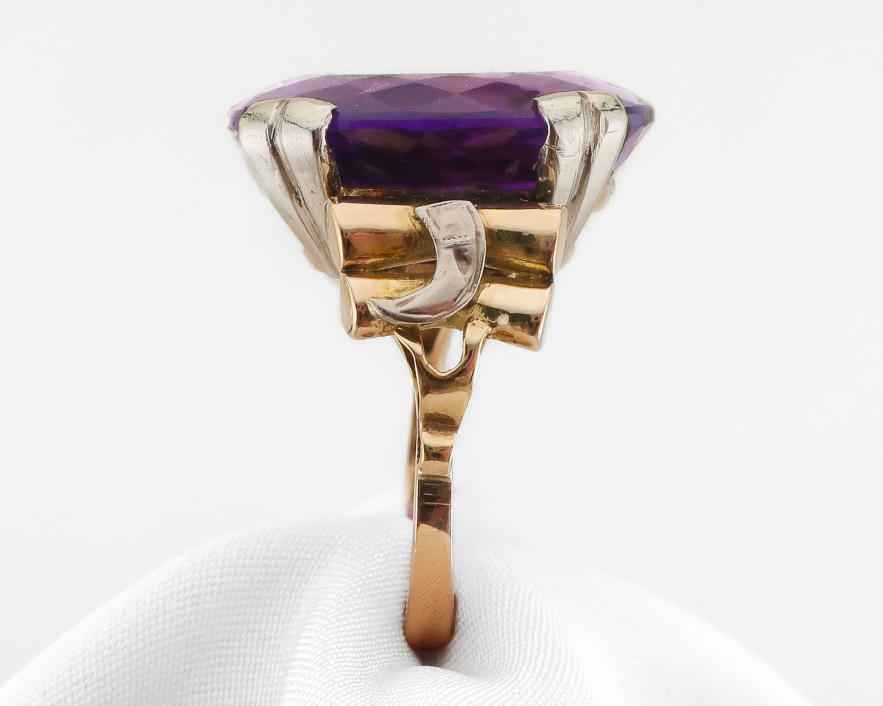 Retro Amethyst Cocktail Ring