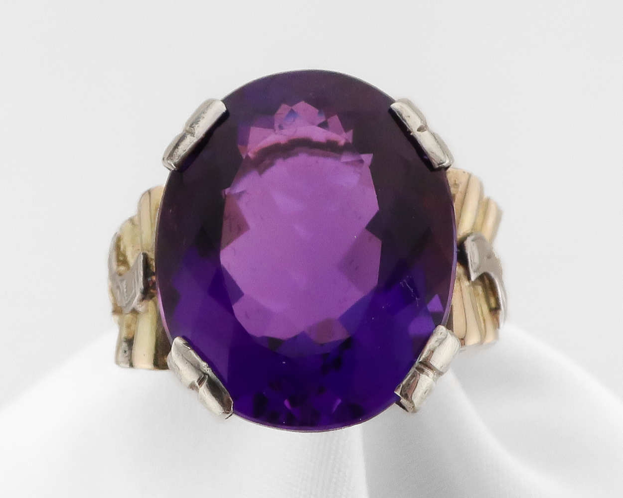 Retro Amethyst Cocktail Ring