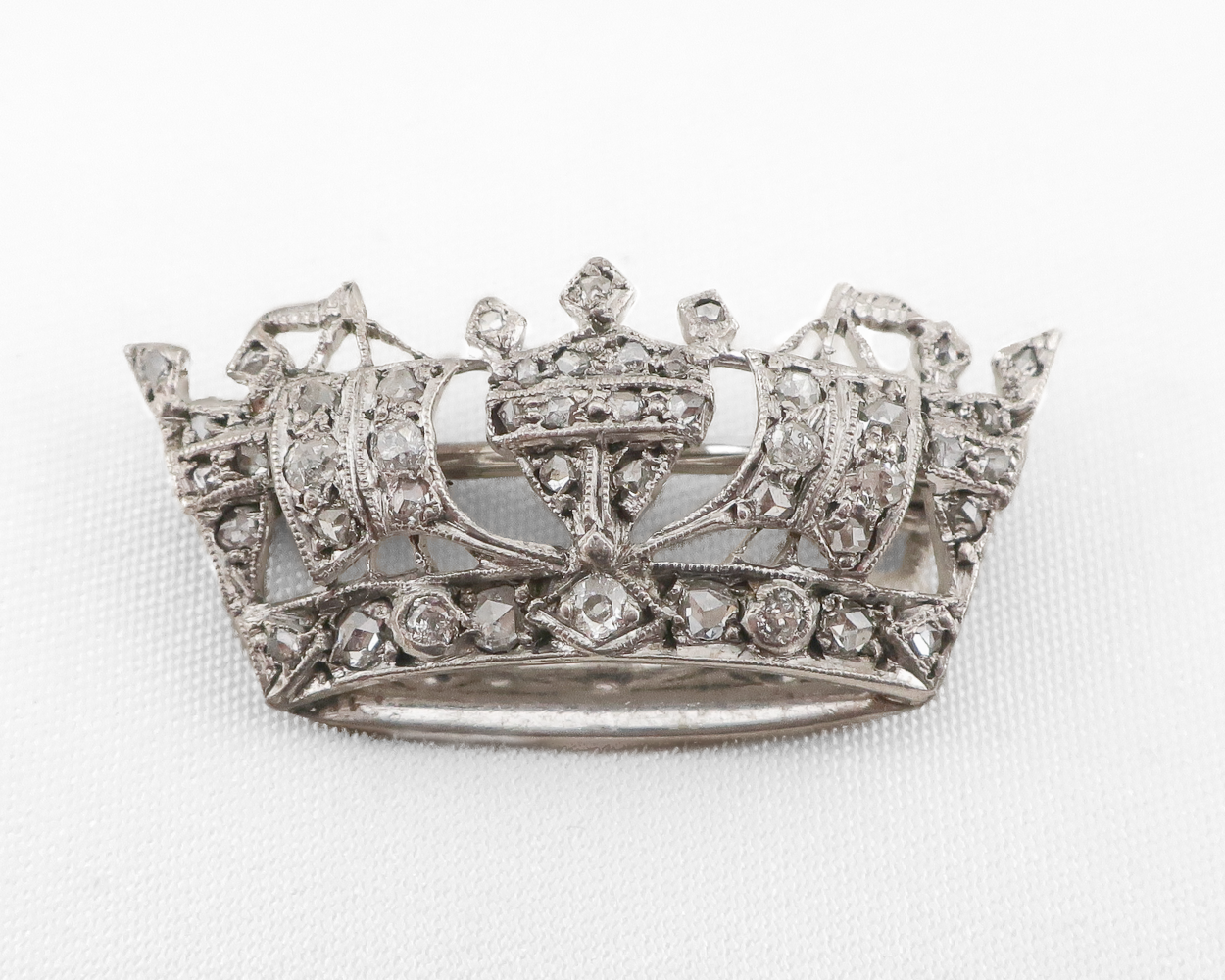 Victorian Diamond Coronet Brooch