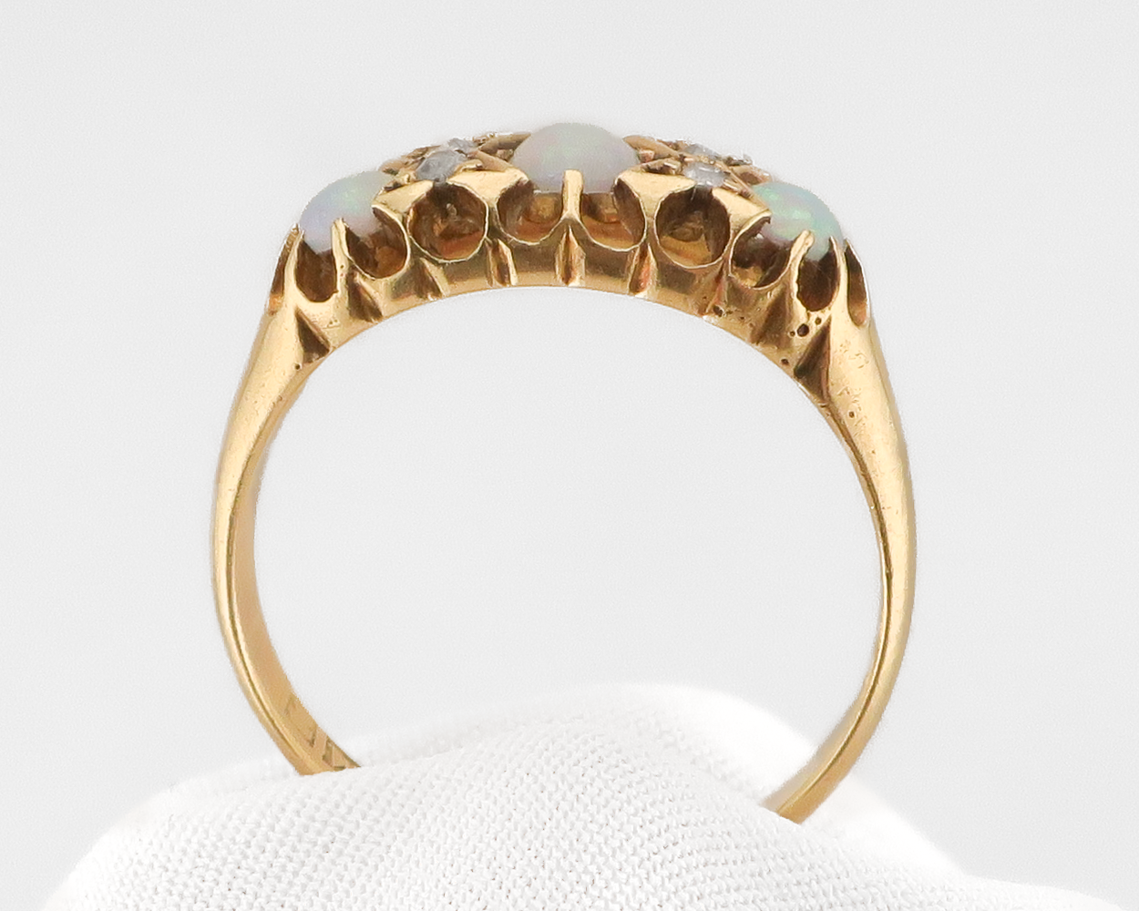 Late Victorian Opal & Diamond Ring