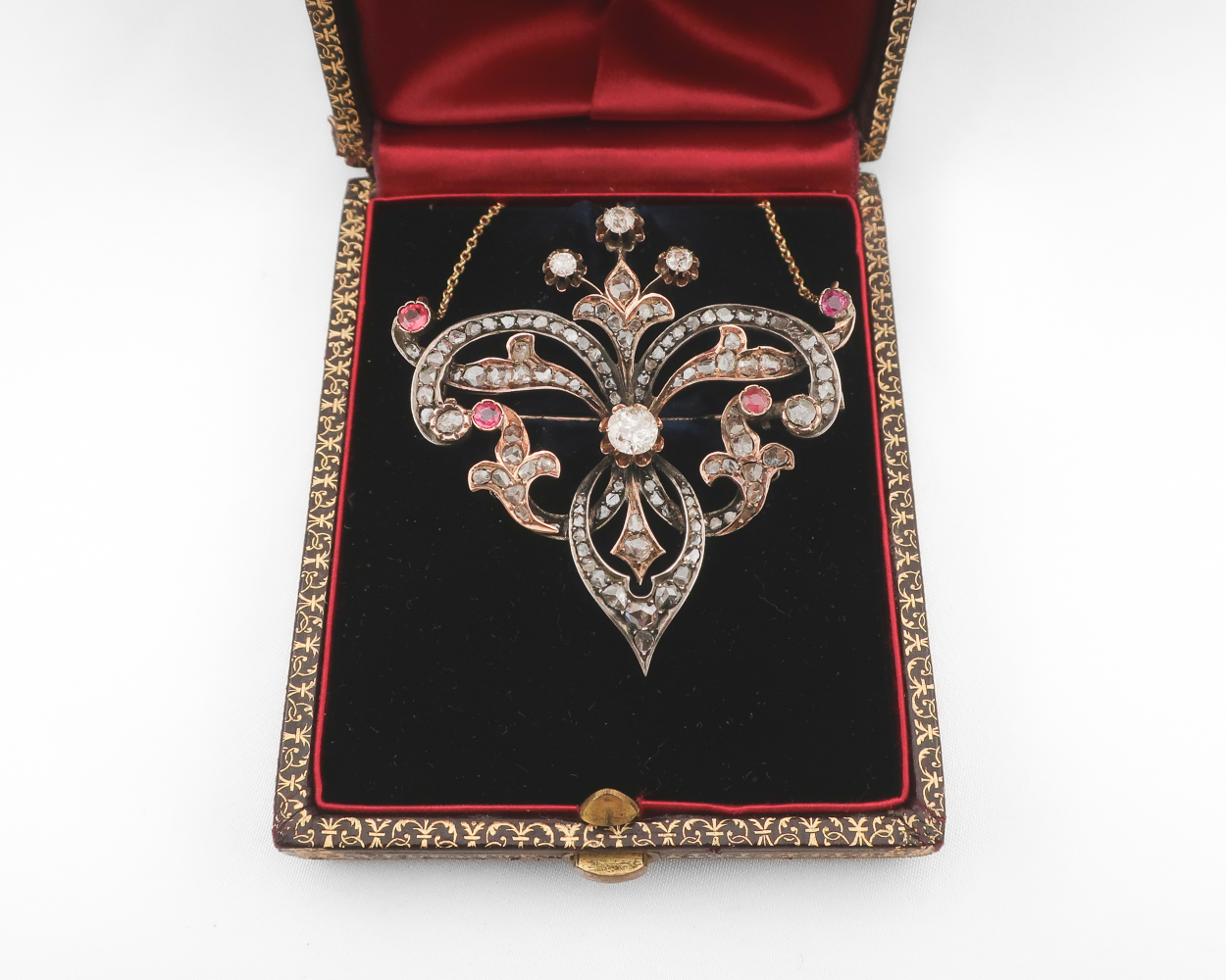 Late-Victorian Ruby & Diamond Pendant