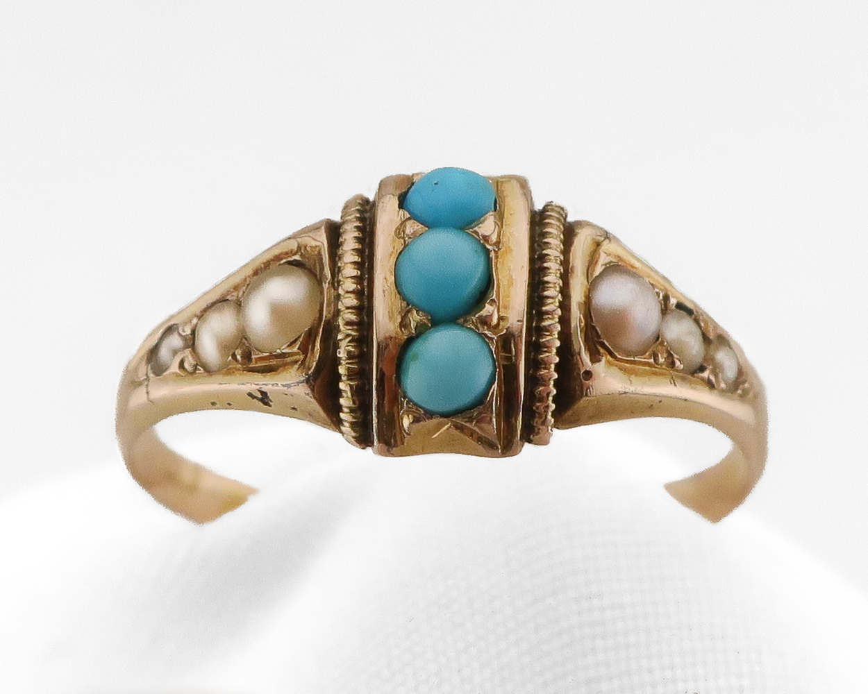 Victorian Turquoise & Pearl Ring