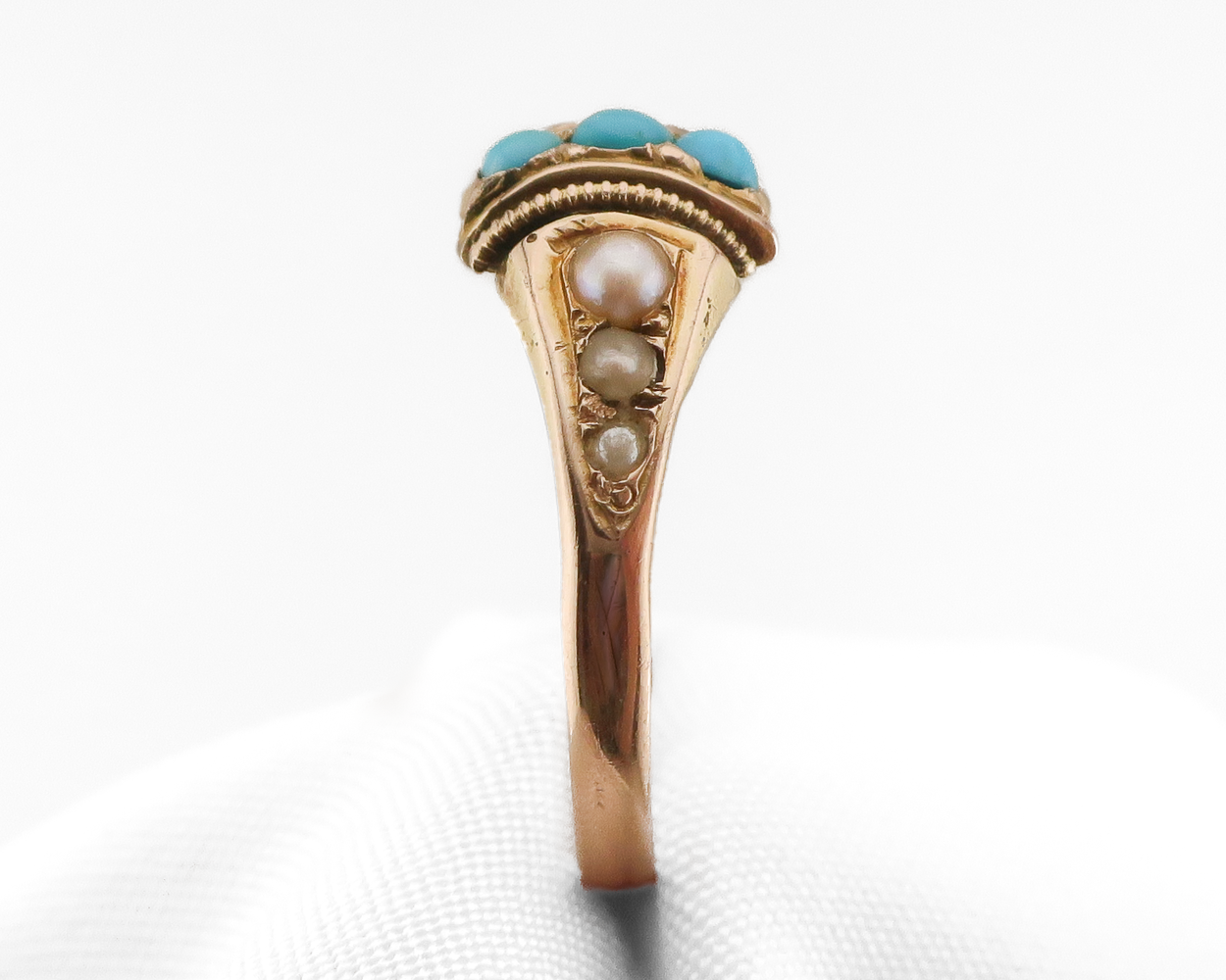 Victorian Turquoise & Pearl Ring