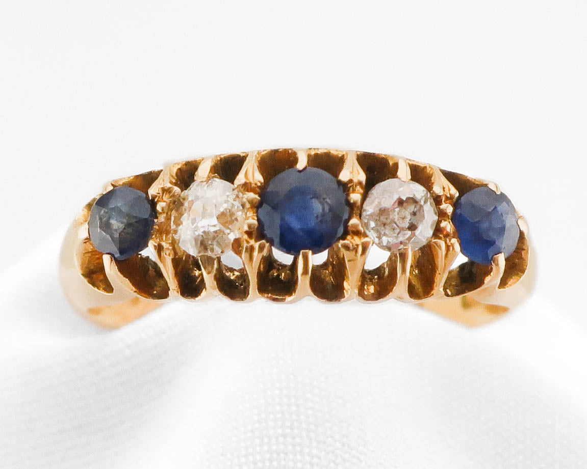 Edwardian Sapphire & Diamond Ring