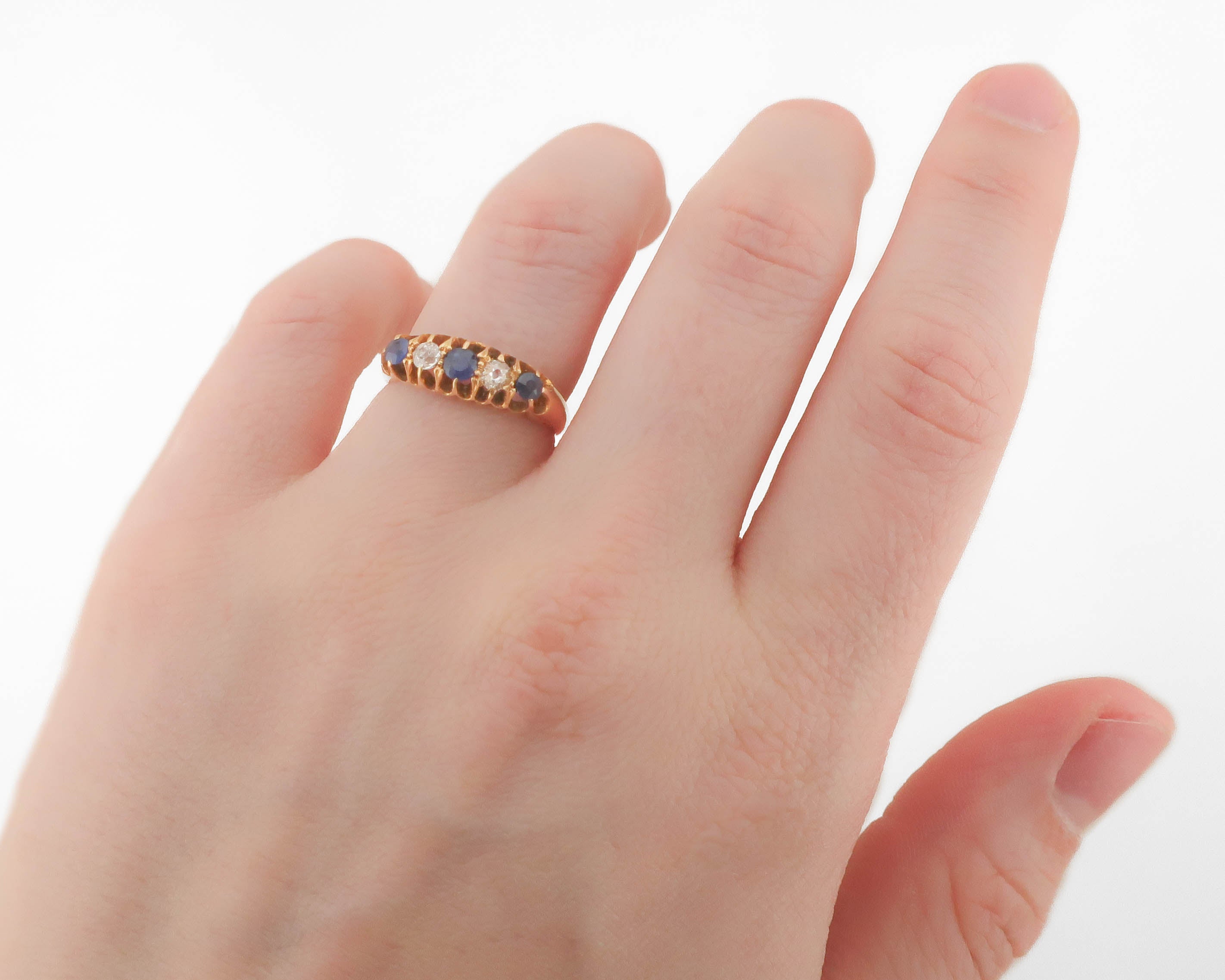 Edwardian Sapphire & Diamond Ring