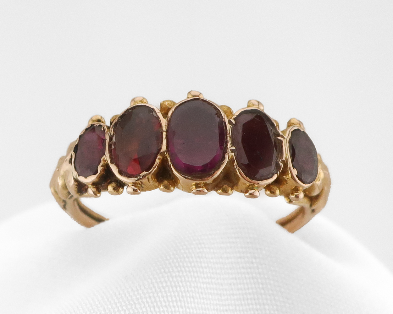 Georgian 5-Garnet Ring