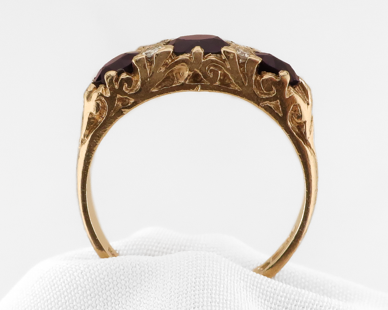 Vintage Garnet & Chrysoberyl Diamond Ring