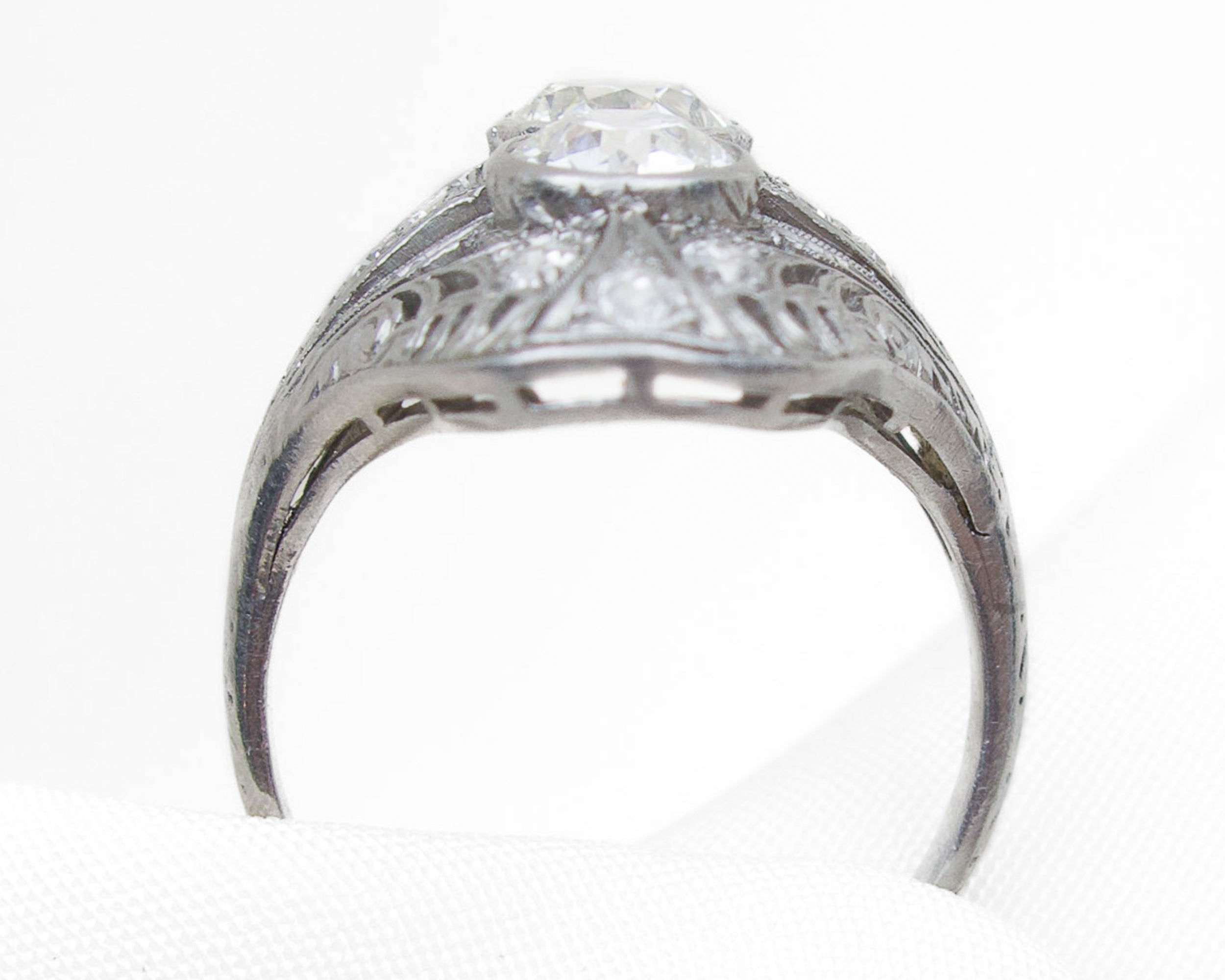 Art Deco Double Diamond North-South Ring