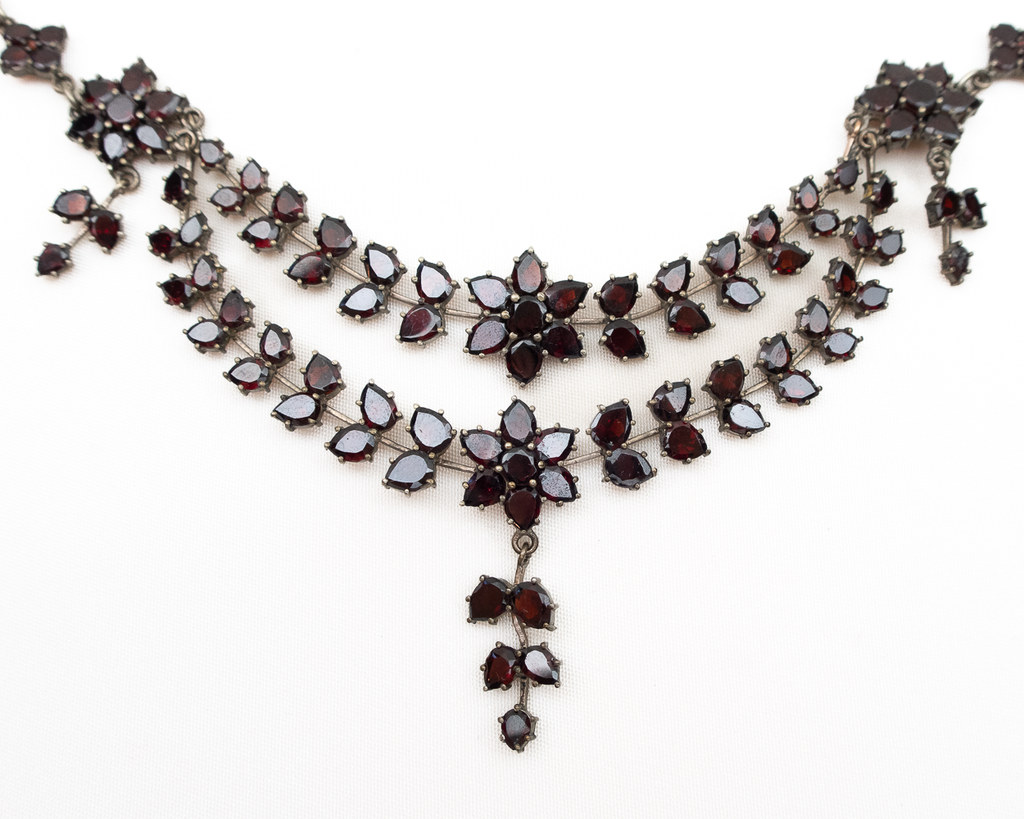 Vintage Rose Cut Bohemian Garnet Pendant Necklace – Boylerpf