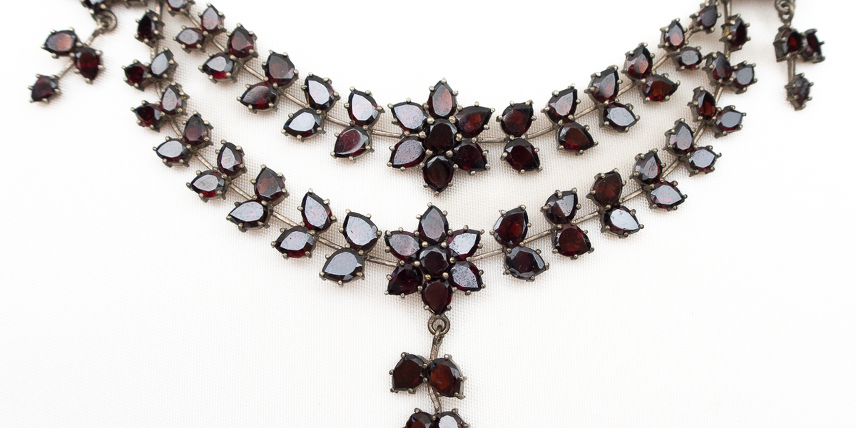 Antique Bohemian Garnet Star Necklace – Boylerpf