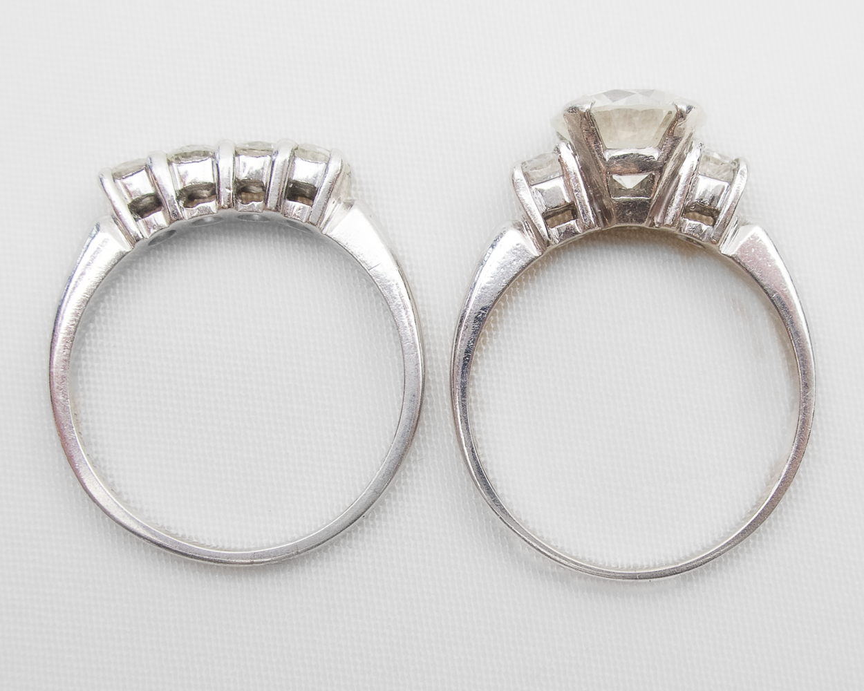 Midcentury Diamond Wedding Ring Set