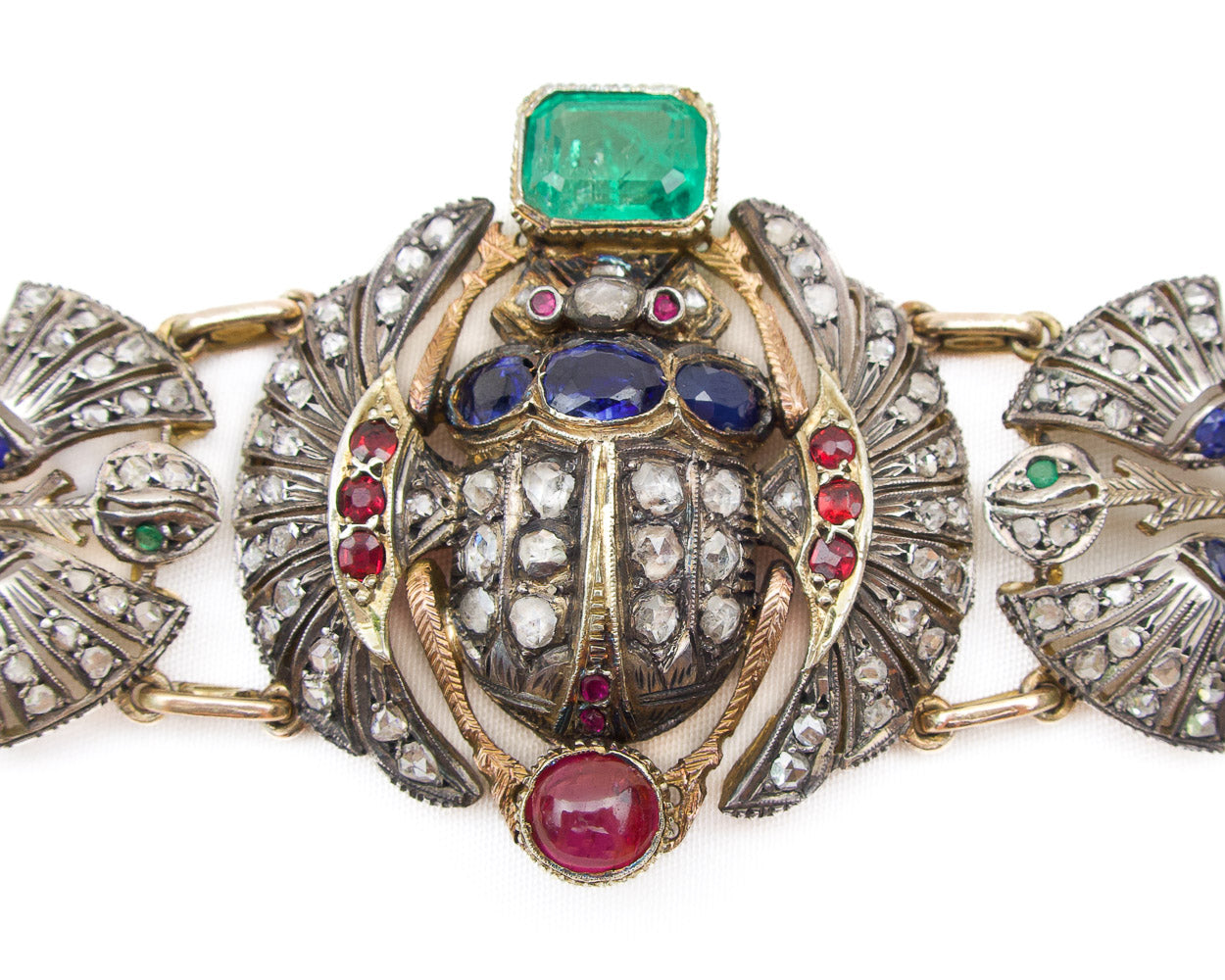 Victorian Egyptian-Revival Scarab Bracelet