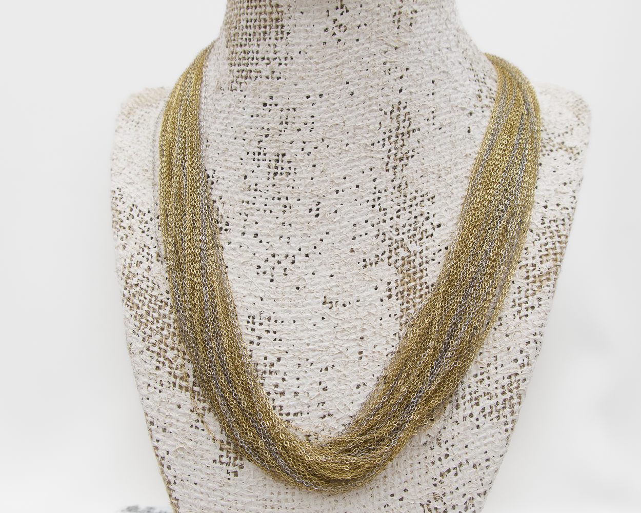 Late-Midcentury Gold Mesh Necklace