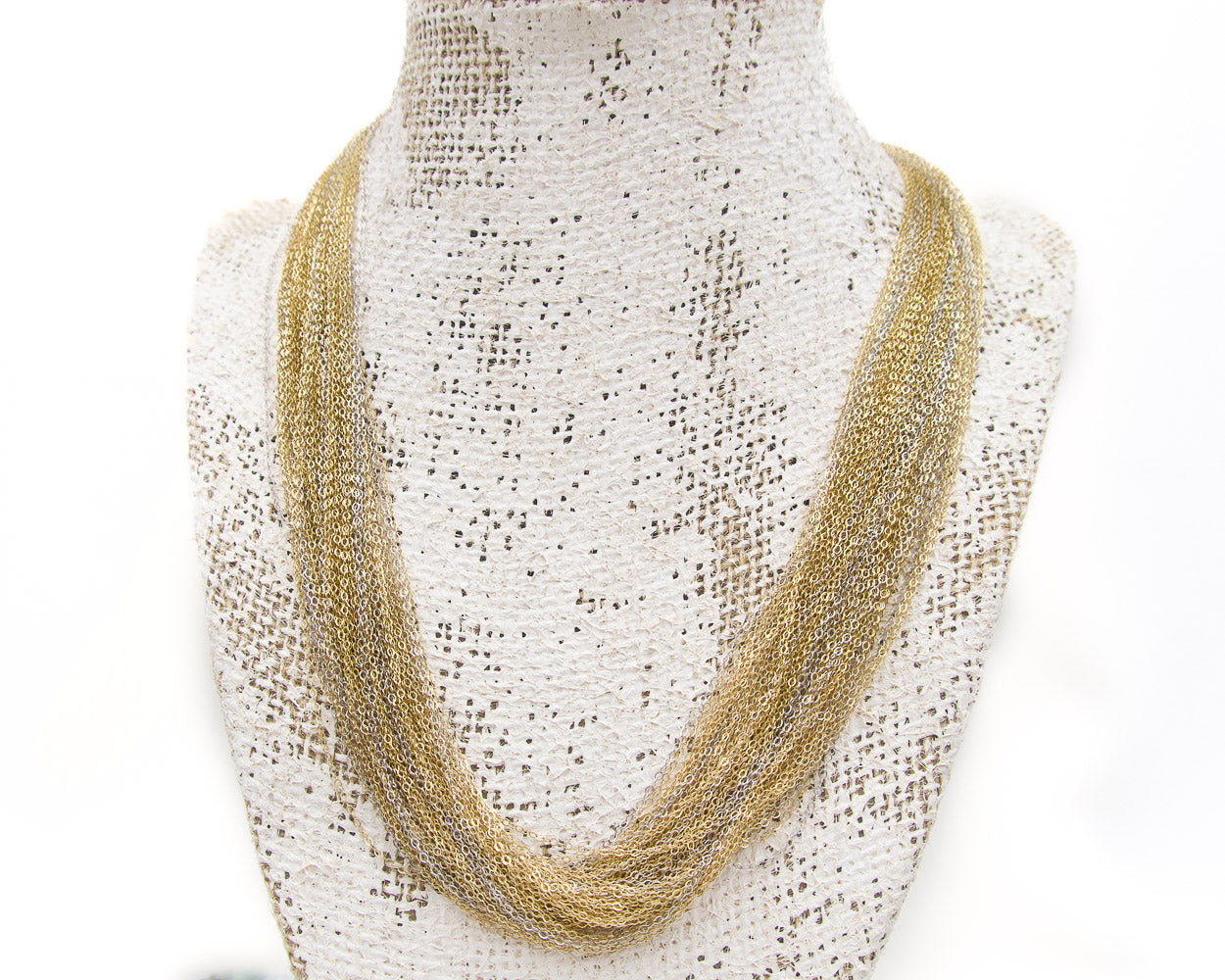 Victorian Gold Mesh Chain Link Necklace