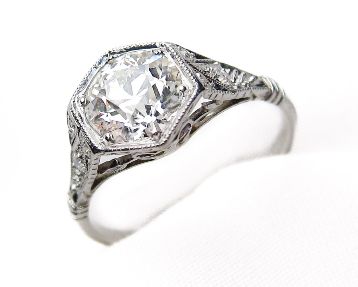 Art Deco Hexagonal Diamond Ring