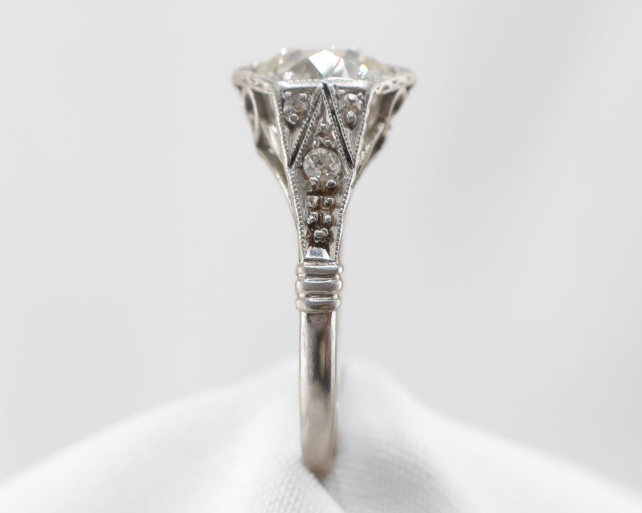 Art Deco Hexagonal Diamond Ring