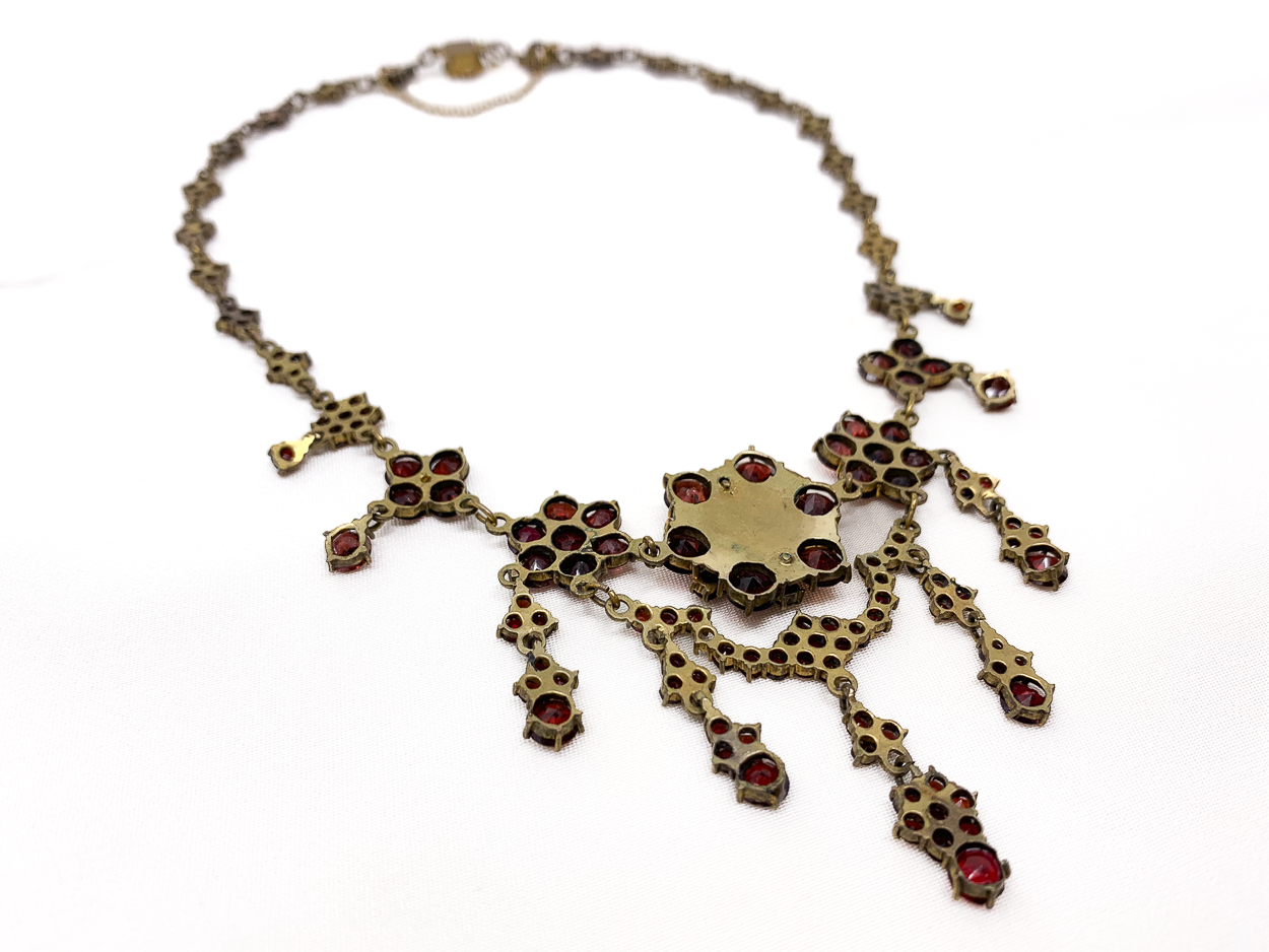 Victorian Garnet Festoon Necklace
