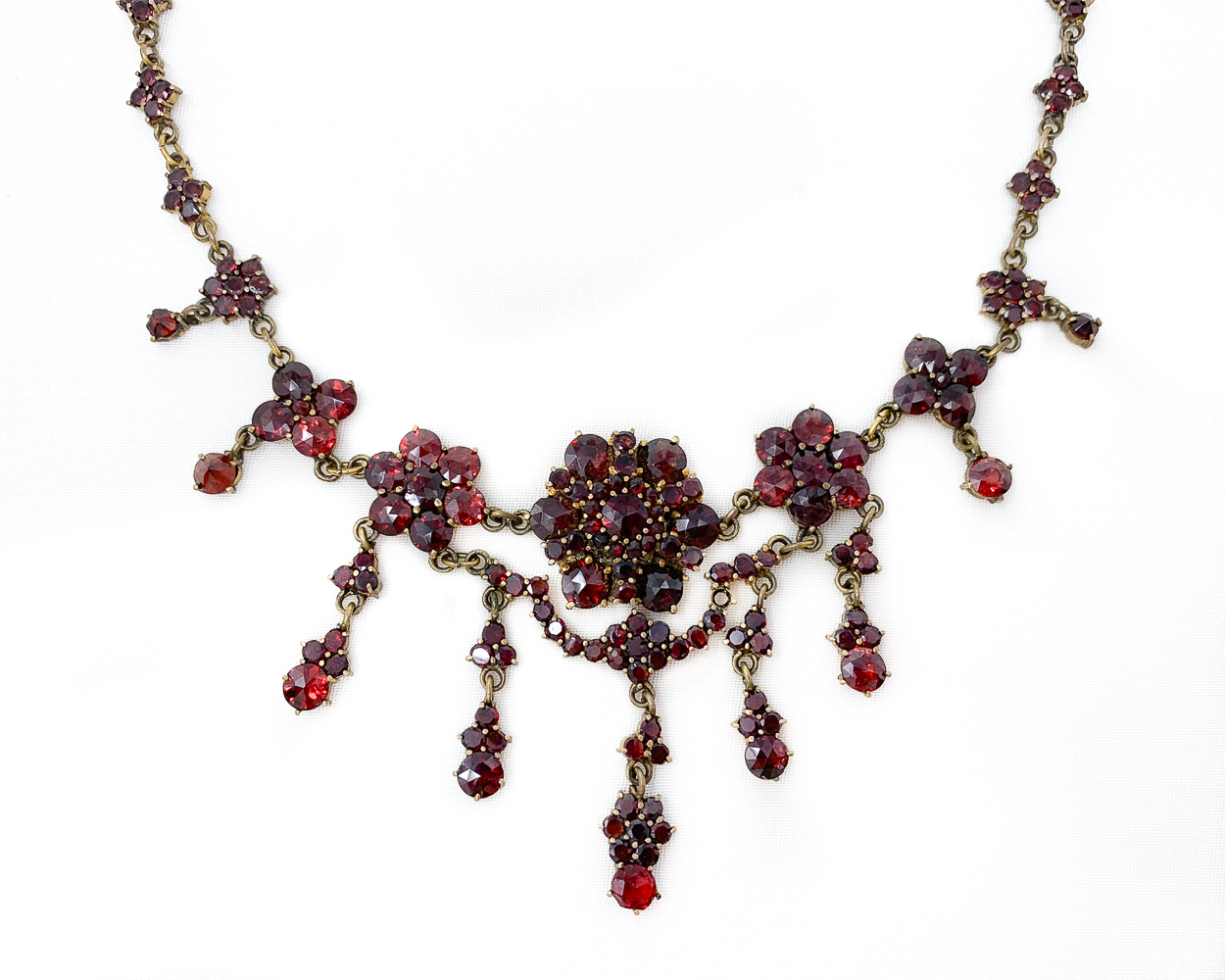 Victorian Garnet Festoon Necklace