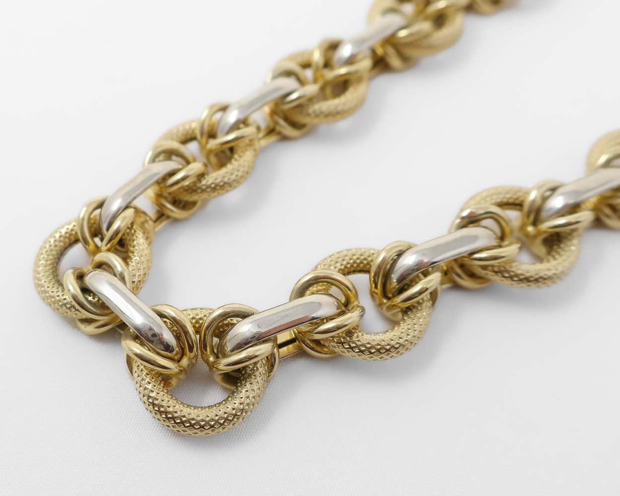 1980s Two-Tone Gold Necklace