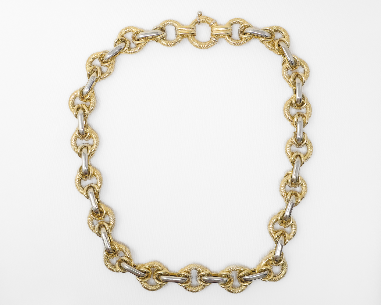 1980s Two-Tone Gold Necklace