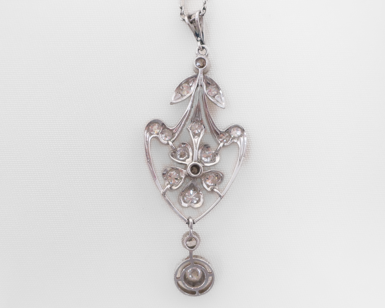 Edwardian Diamond Floral Pendant