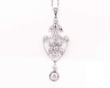 Edwardian Diamond Floral Pendant