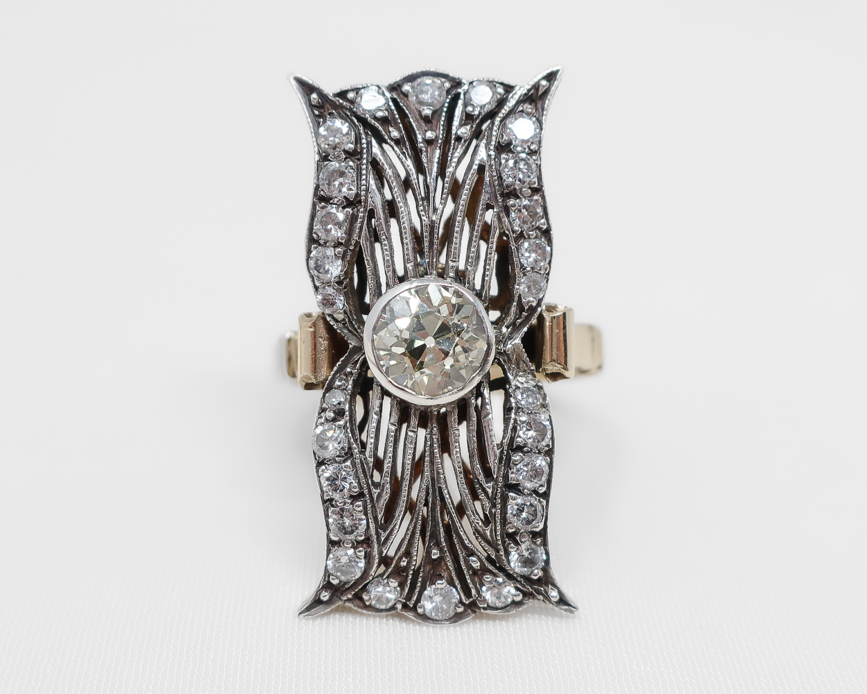 Vintage North-South Diamond Ring