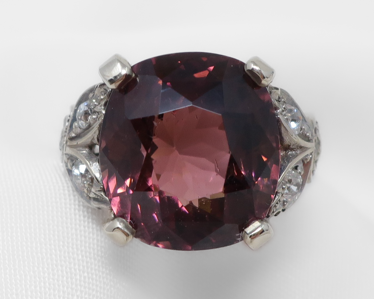 Midcentury Rubellite Tourmaline Ring