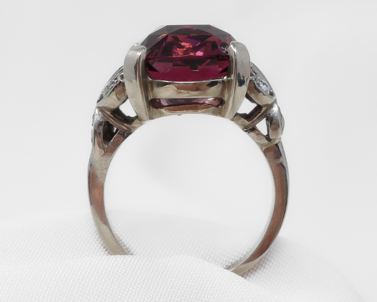 Midcentury Rubellite Tourmaline Ring