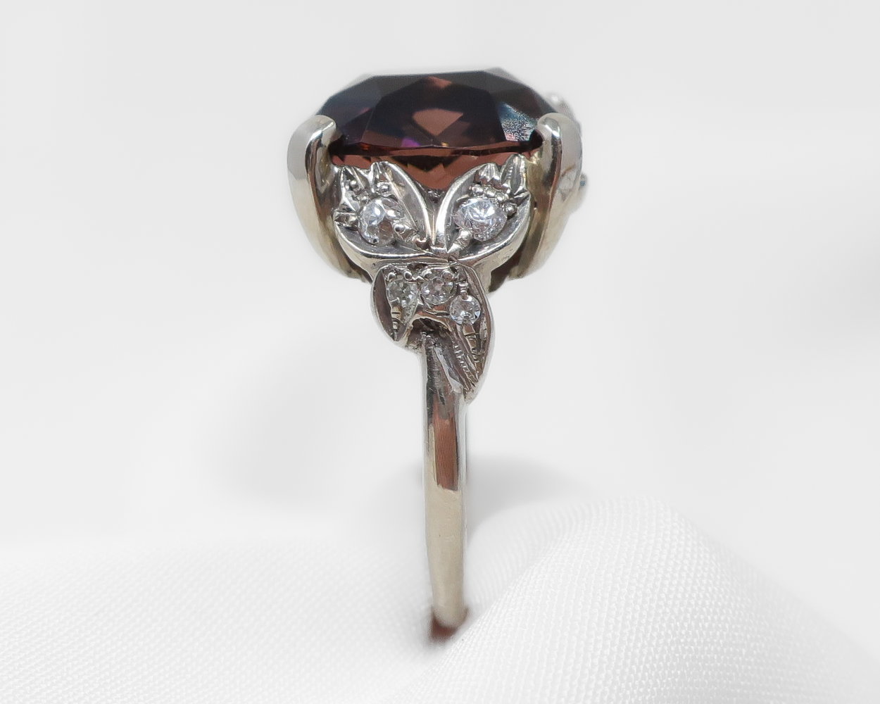 Midcentury Rubellite Tourmaline Ring