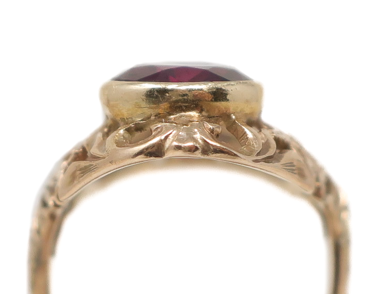 Victorian Revival Garnet Ring