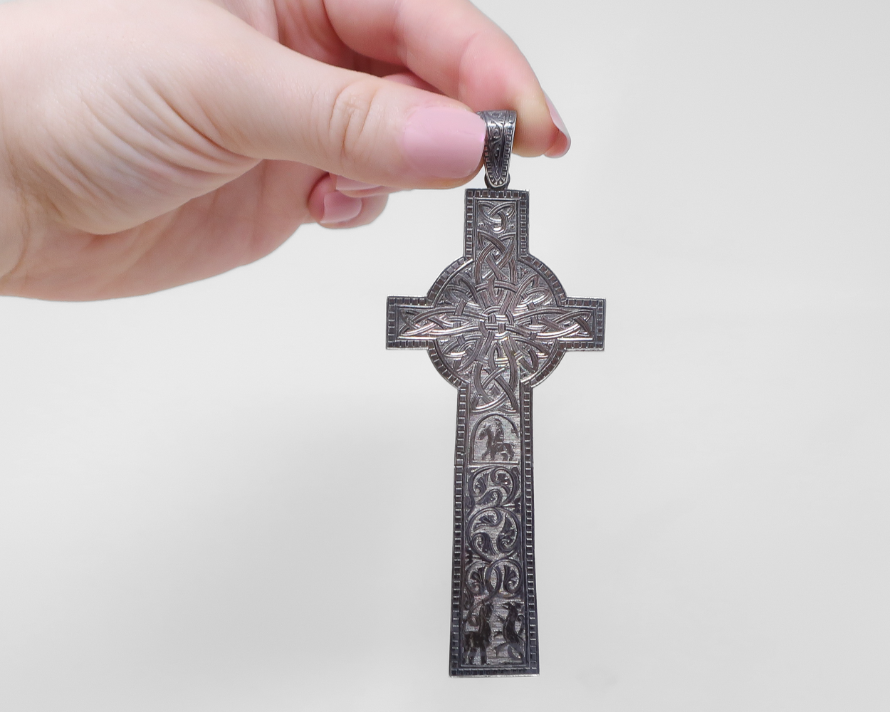 Victorian Celtic Silver Cross