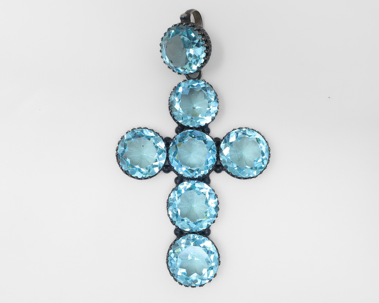 Victorian Blue Paste Cross