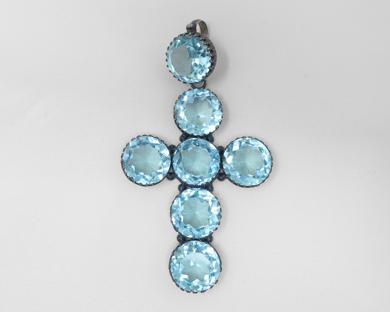 Victorian Blue Paste Cross