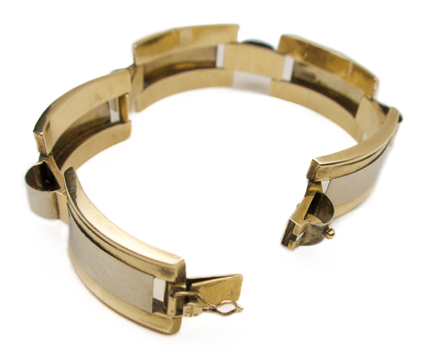Midcentury 14KT Two-Tone Bracelet