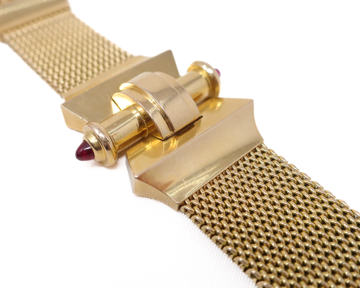 Retro Fancy Gold Bracelet with Rubies