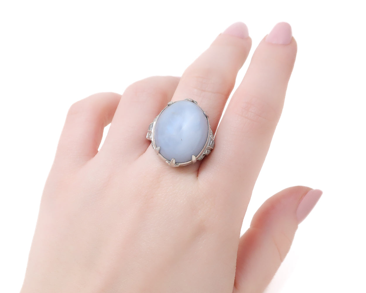 Midcentury Star Sapphire Ring