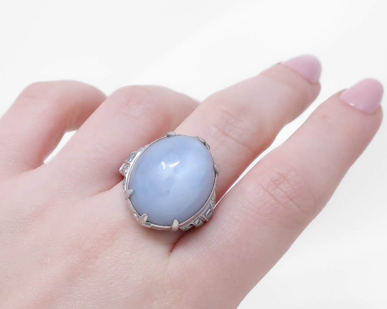 Midcentury Star Sapphire Ring