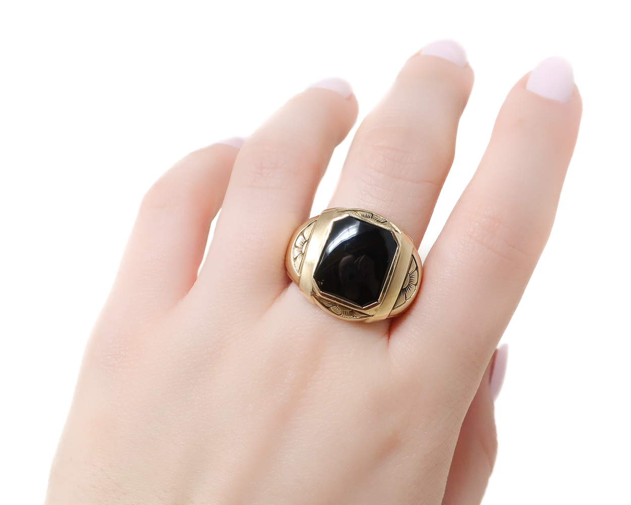 Retro Onyx Ring