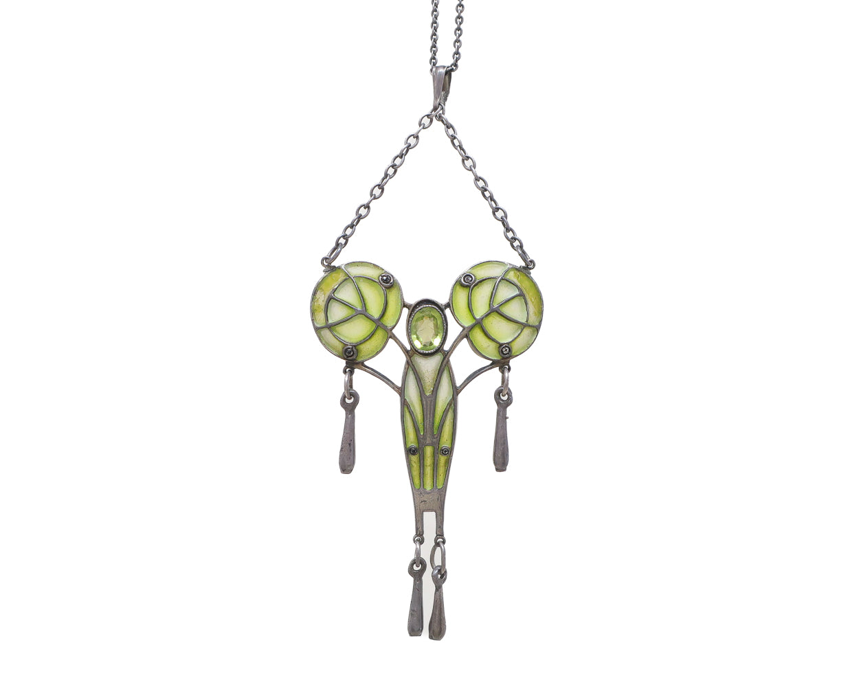Art Nouveau Plique-a-Jour Necklace