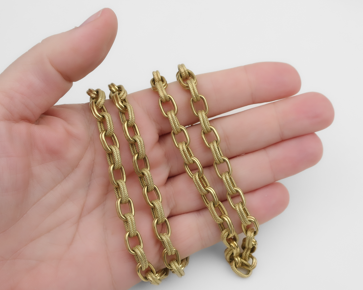 18KT Double-Link Italian Chain