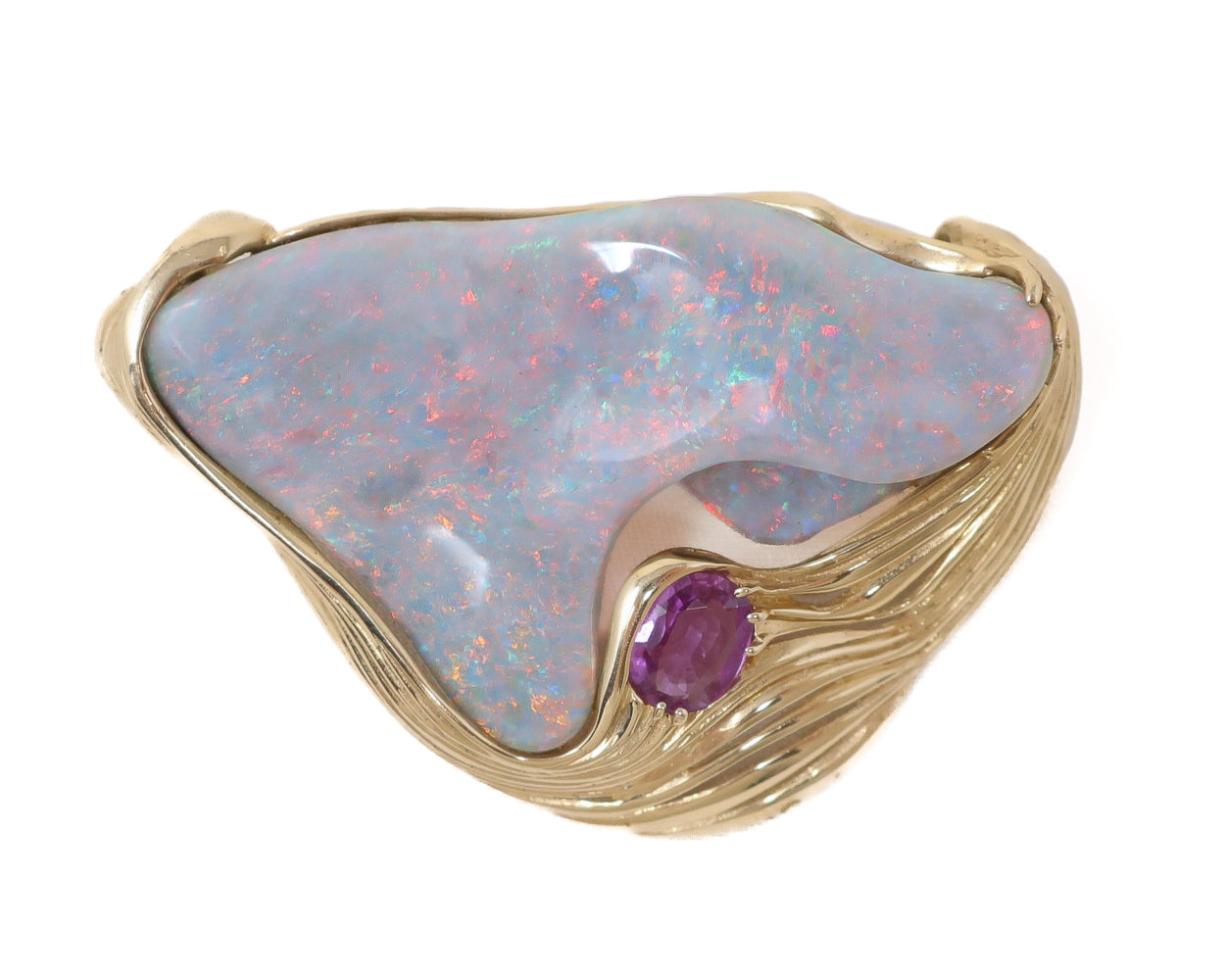 Australian Opal & Sapphire Pendant