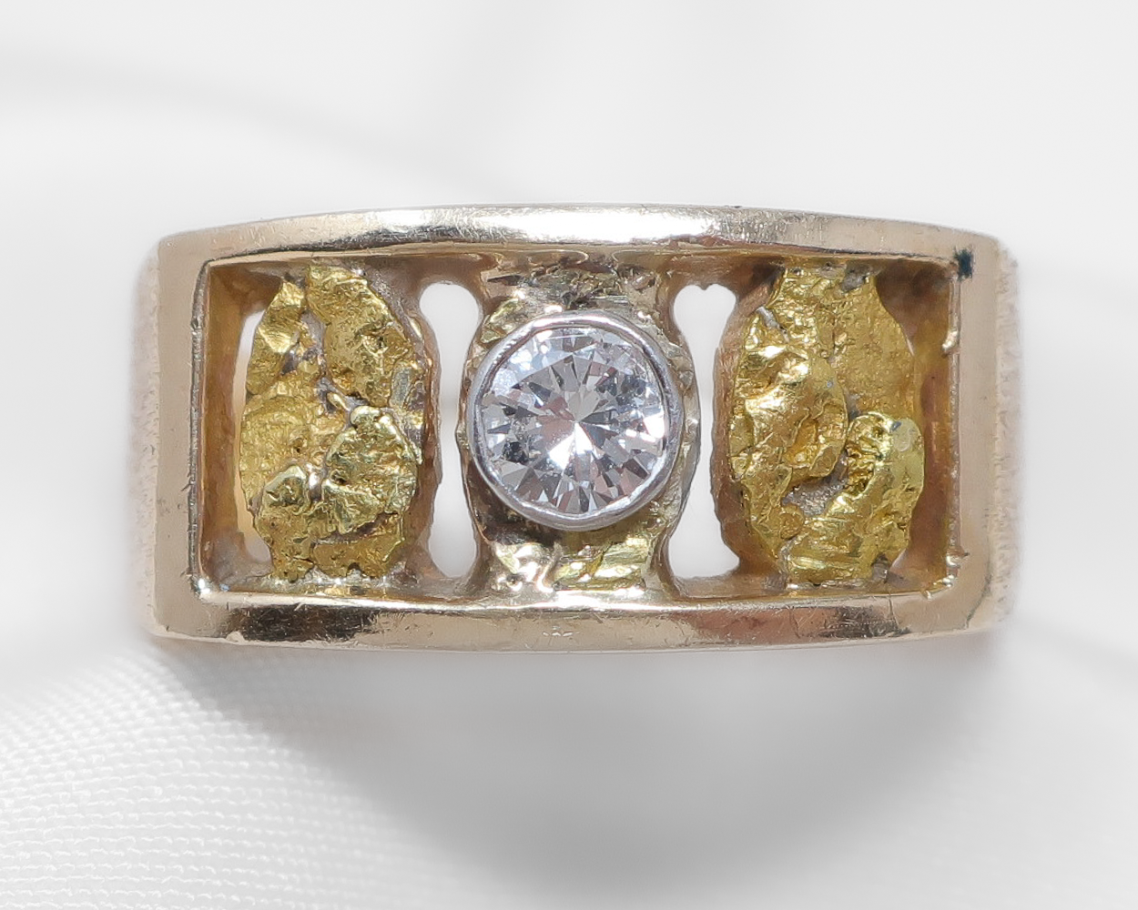 '70s Gold Nugget & Diamond Band