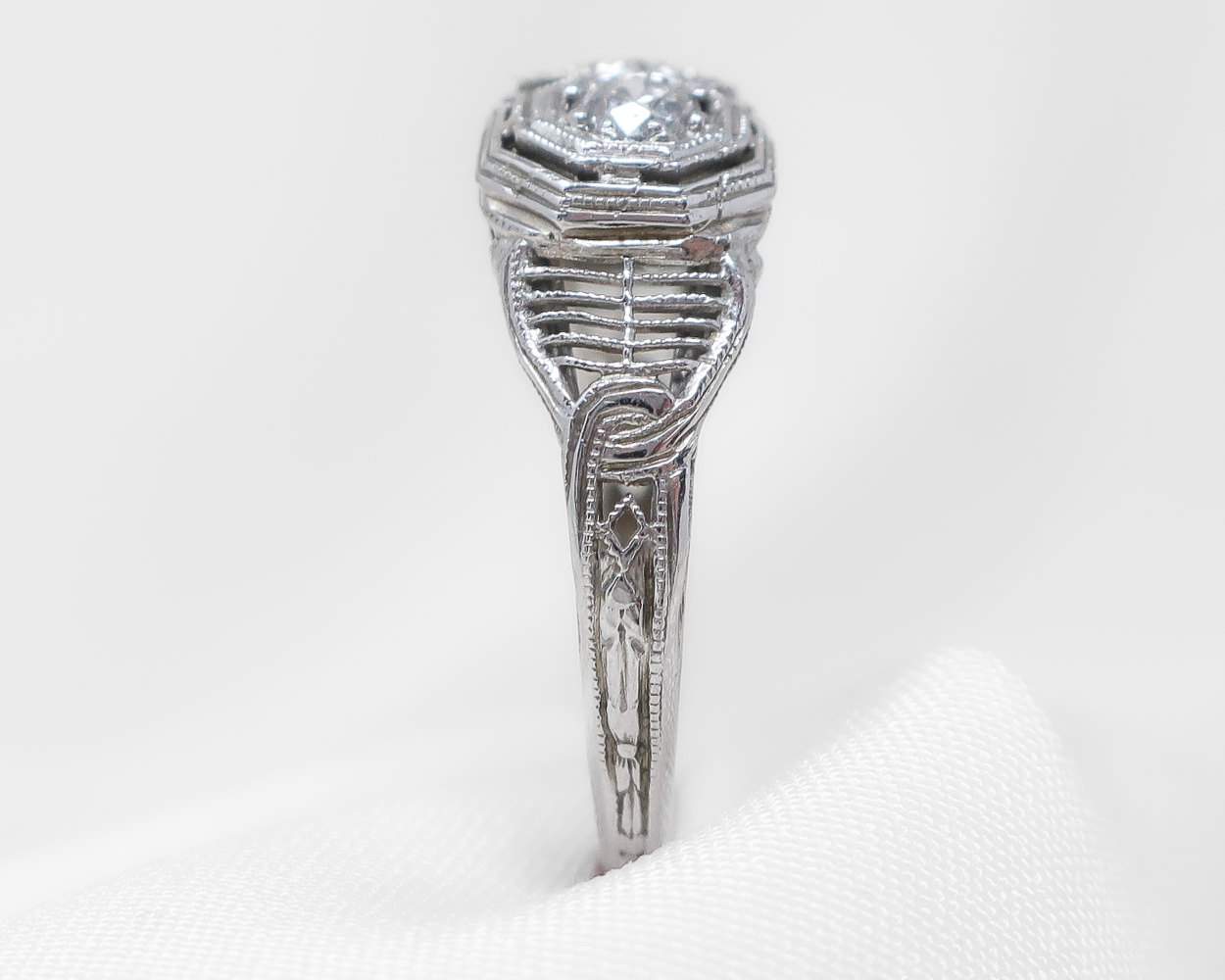 Art Deco Three-Stone Diamond Ring