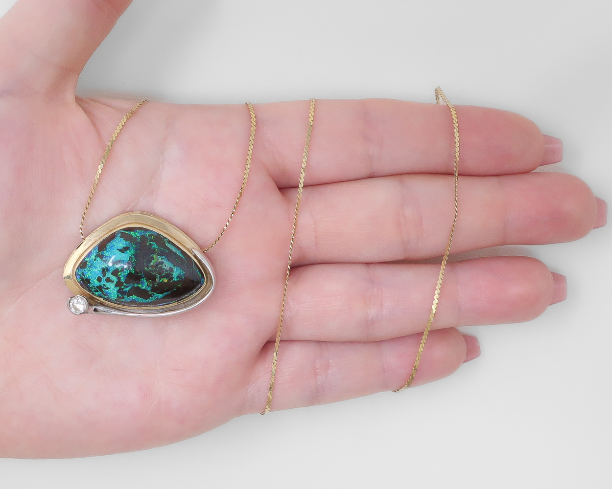 1970s Opal & Diamond Pendant Locket