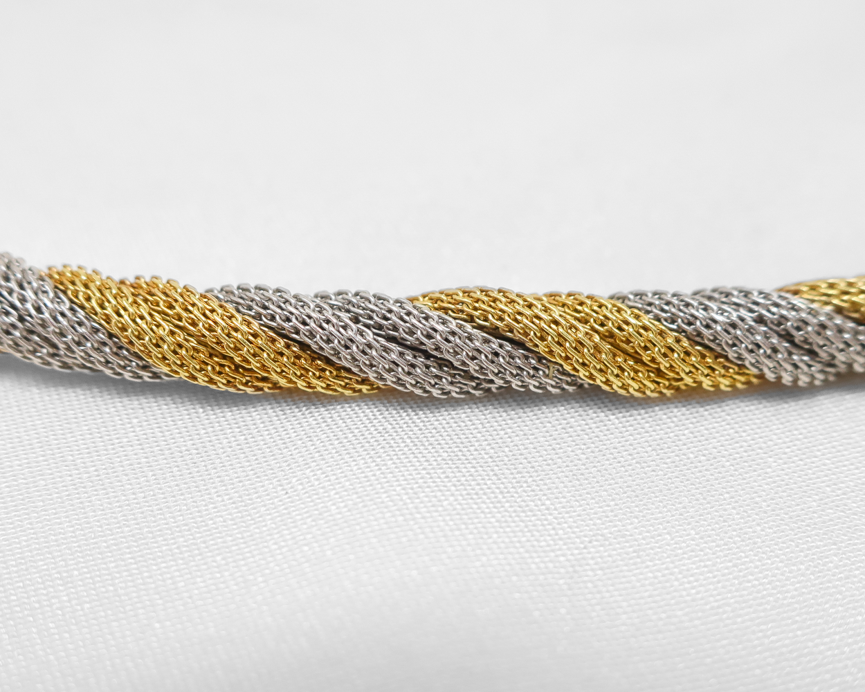 Vintage Two-Tone Gold Twisted Rope Chain