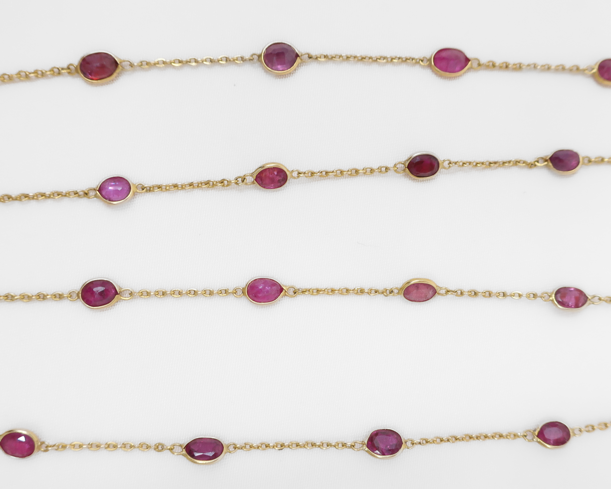 Vintage Ruby Strand Necklace