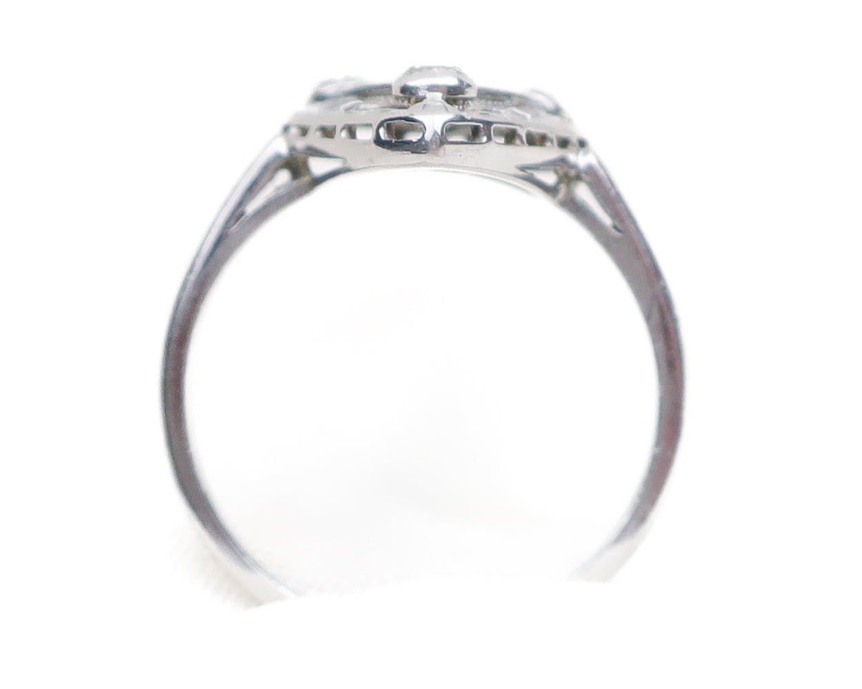 Art Deco Shield-Shaped Diamond Ring