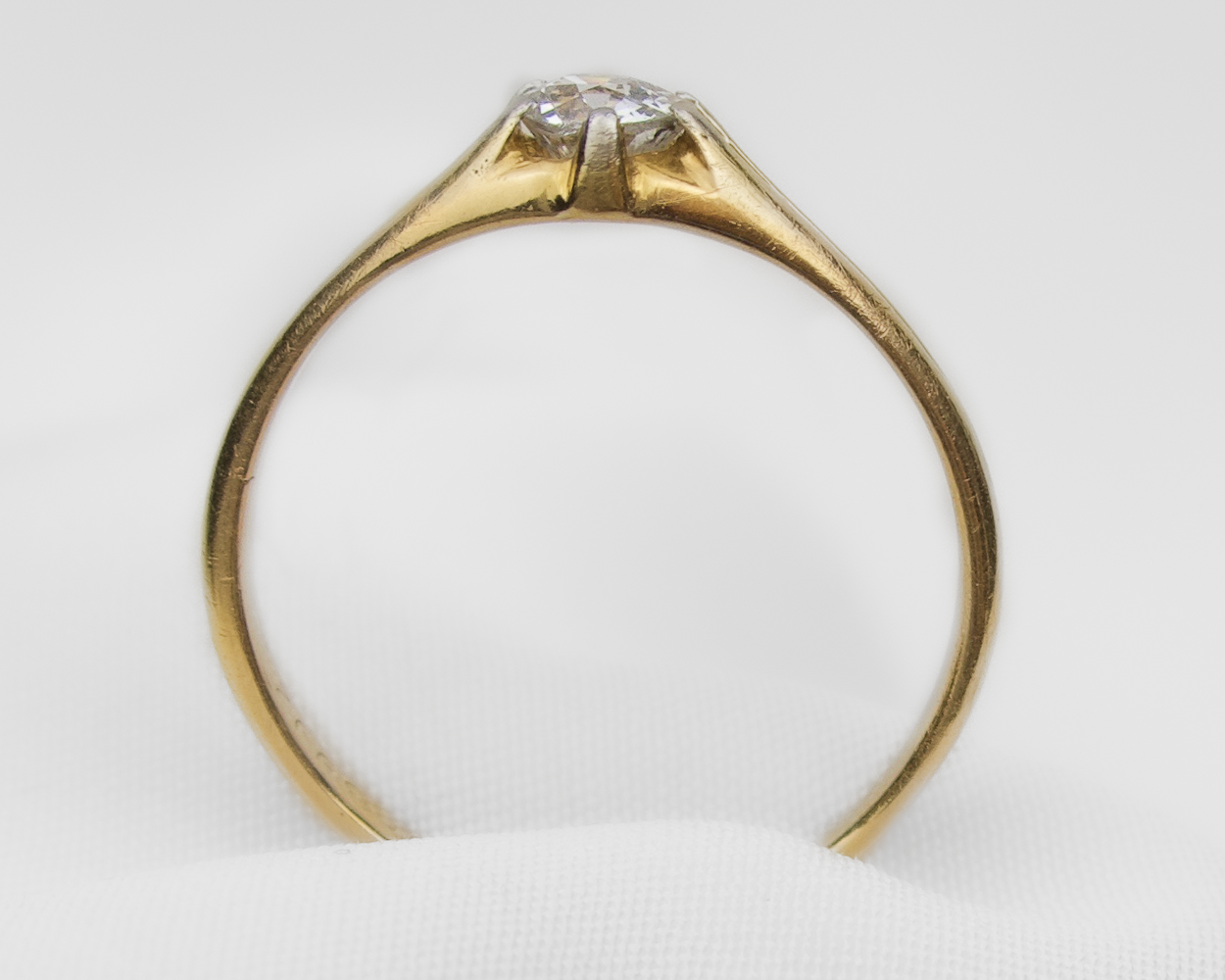 Circa 1920 Old European-Cut Diamond Solitaire